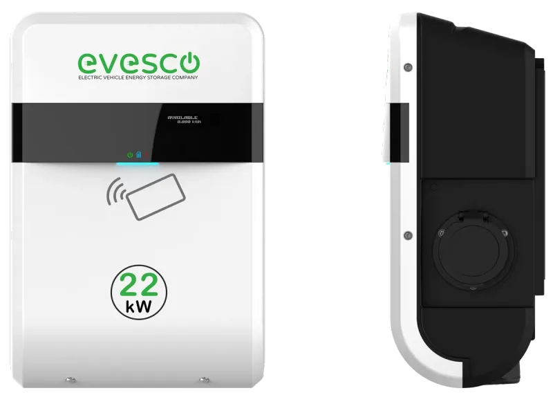EVESCO 22 kW E-auto uzlādes iekārta EVAC-22i (EU)