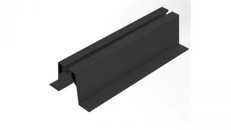 Melns īsais profils 33cm, 6cm augsts (bez skrūvēm) 