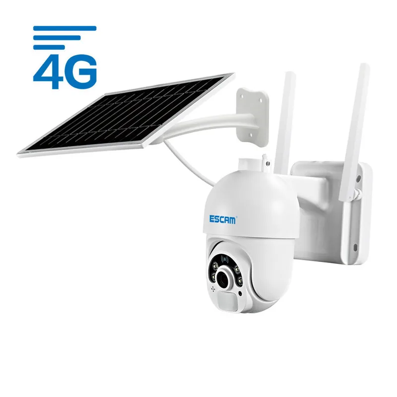 ESCAM QF450 4G 2MP bezvadu Full HD video novērošanas kamera ar saules paneli