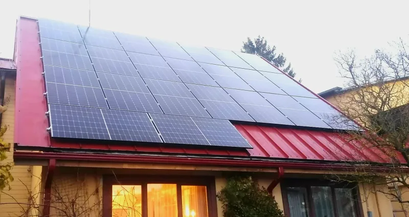 Rīga-Teika 10.58 kW - Foxess invertors; Jinko Black frame 460W paneļi 23 GAB; Valcprofils