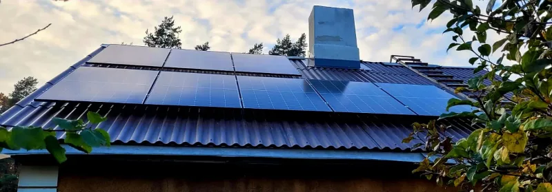 OZOLNIEKI 6.44 kW - Foxess invertors; Jinko Black frame 460W paneļi 14 GAB; Bezazbesta šīf