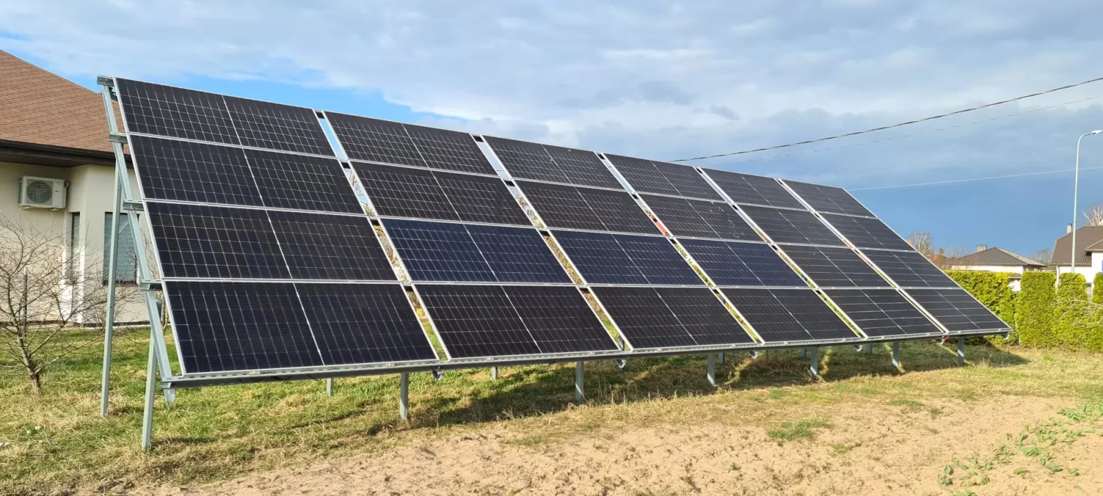 SALASPILS 10.7 kW - Foxess invertors; Jinko frame 530W paneļi 20 GAB; Zemes me