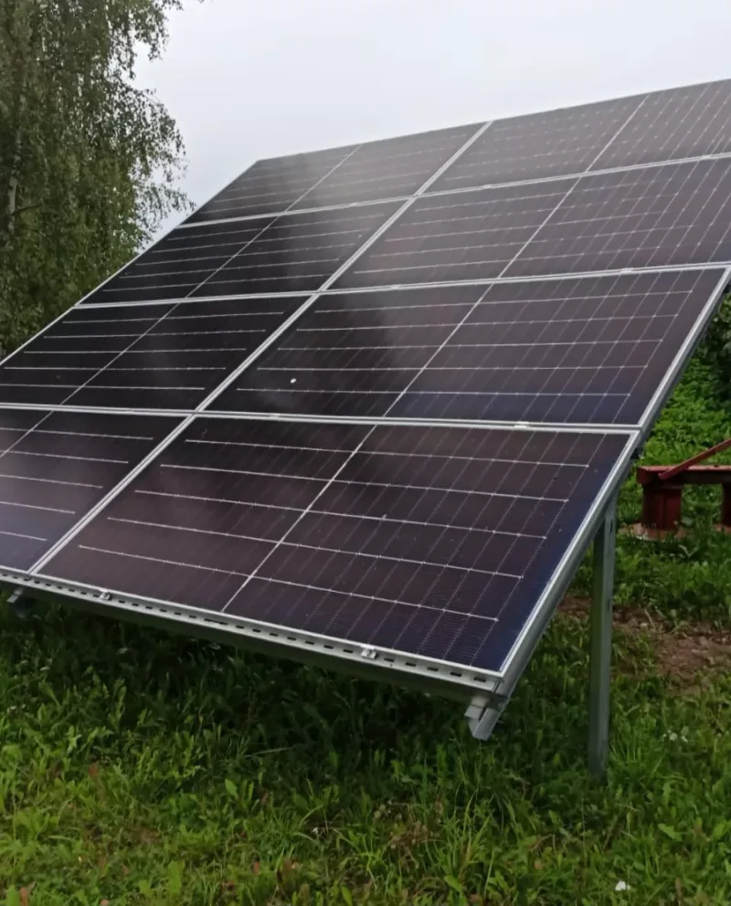 Valmieras nov. - 4.44 kW - Aiswei 6 kW; Jinko N-type 555W Bifacial - 8 GAB, Zemes kontruk