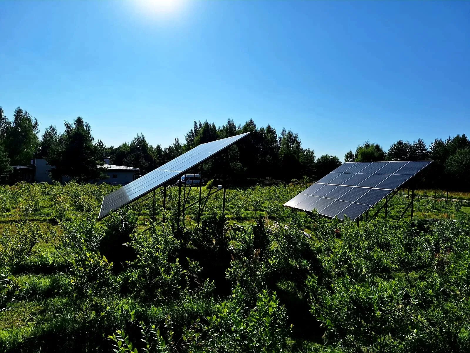 Ķekavas nov. - 11.1 kW - Foxess 12 kW; Jinko N-type 555W Bifacial - 20 GAB, Zemes kontrukc
