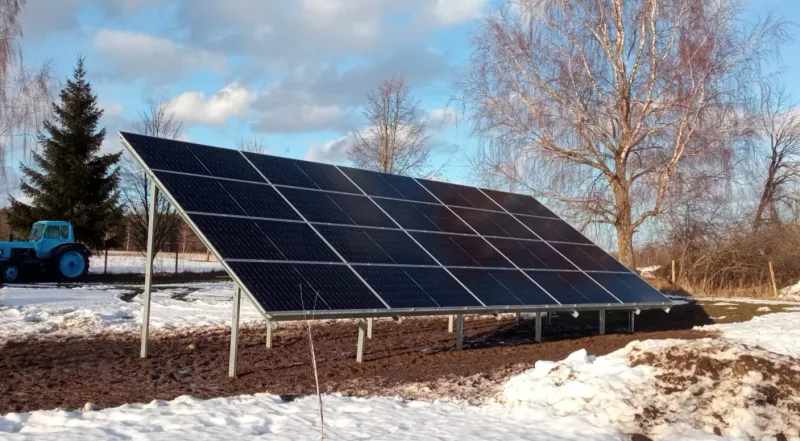 Rūjiena - 11.3 kW - Foxess 12 kW; Jinko Bifacial paneļi 565W - 20 GAB, Zeme